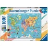 RAVENSBURGER IBÉRICA Juegos Y Puzzles*Ravensburger - Mapamundi - Puzzle 100 piezas XXL