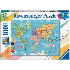 RAVENSBURGER IBÉRICA Juegos Y Puzzles*Ravensburger - Mapamundi - Puzzle 100 piezas XXL