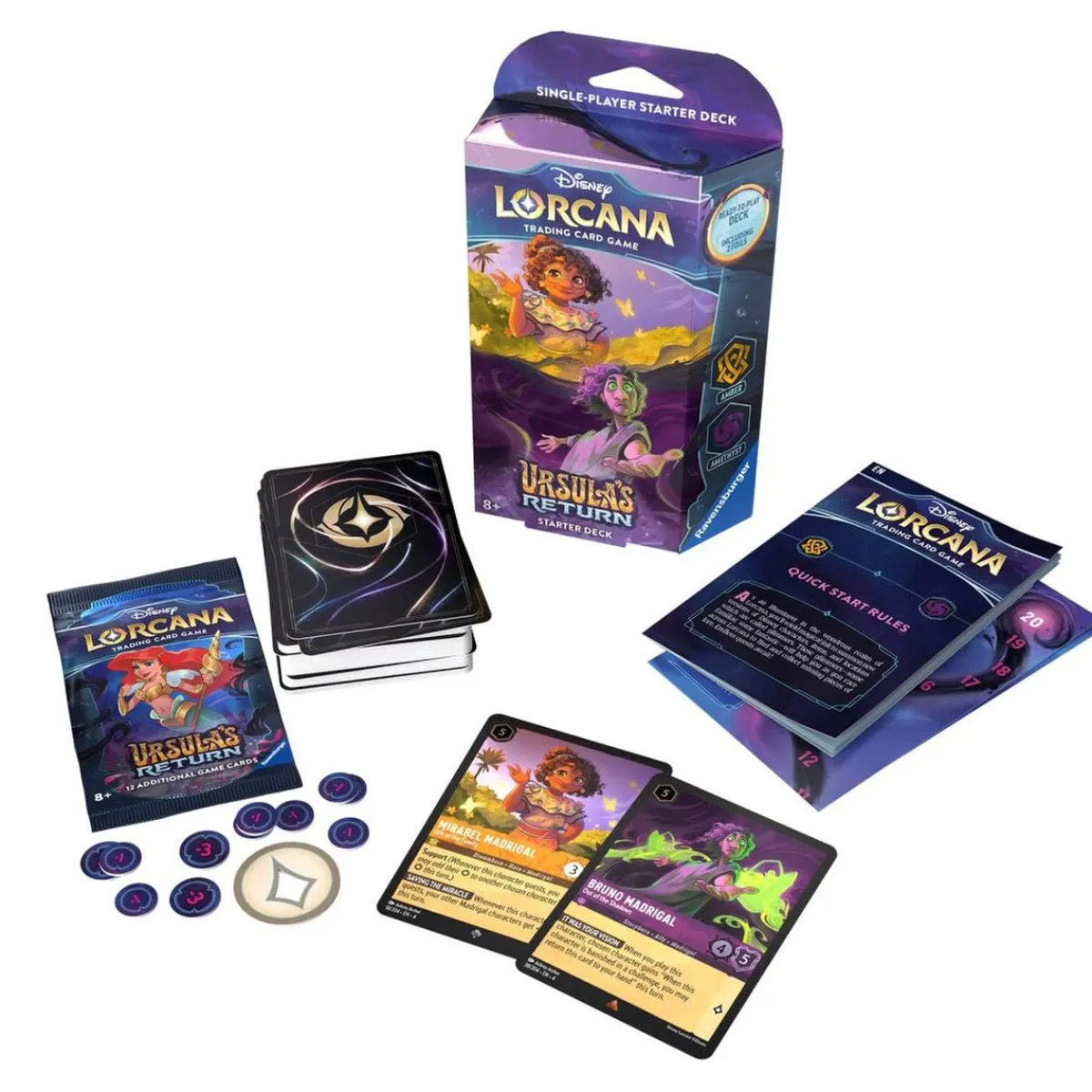 RAVENSBURGER IBÉRICA Juegos Y Puzzles|Friki Zone*Ravensburger - Mazo de inicio Disney Lorcana Úrsula regresa - (Varios modelos)