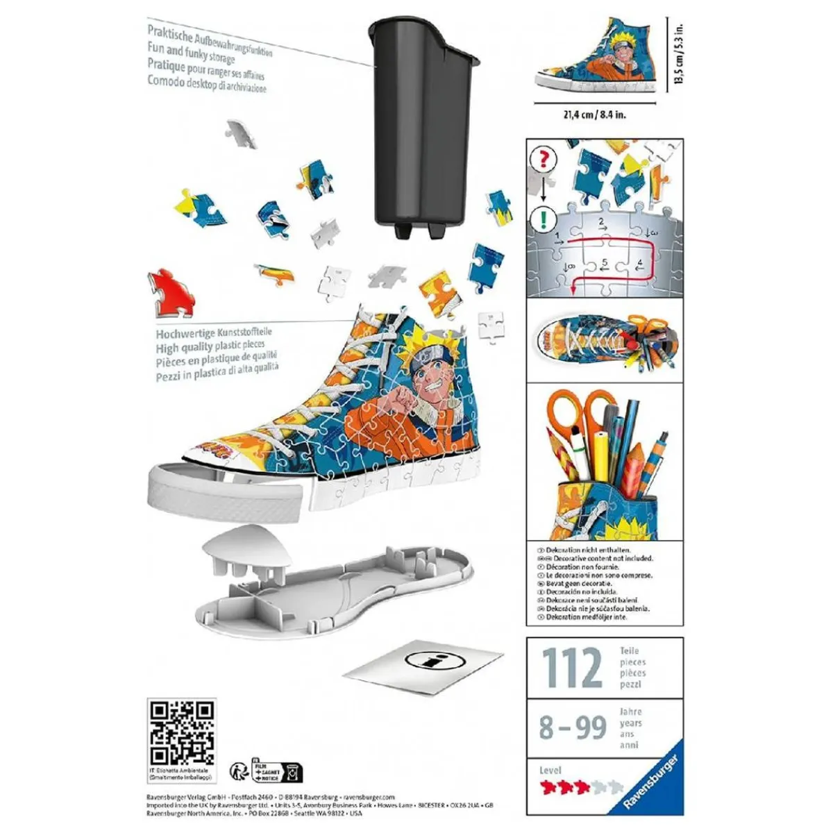 RAVENSBURGER IBÉRICA Juegos Y Puzzles*Ravensburger - Naruto - Puzzle 3D Sneaker