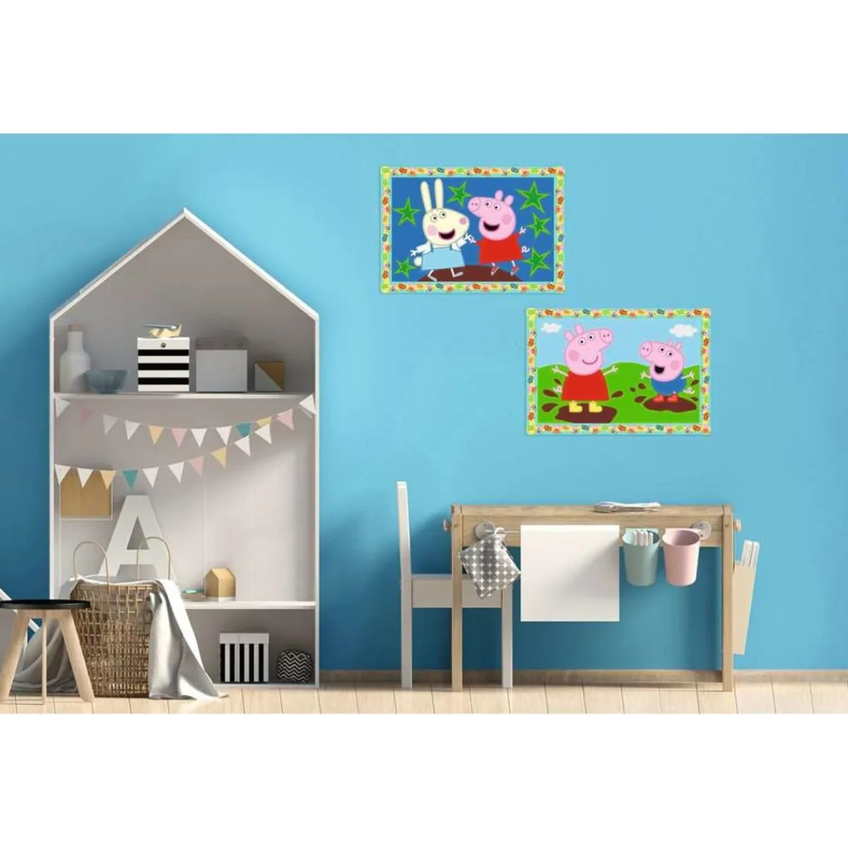 RAVENSBURGER IBÉRICA Arte Y Manualidades*Ravensburger - Peppa Pig - Kit para pintar por números con dos tablas preimpresas y pincel ㅤ