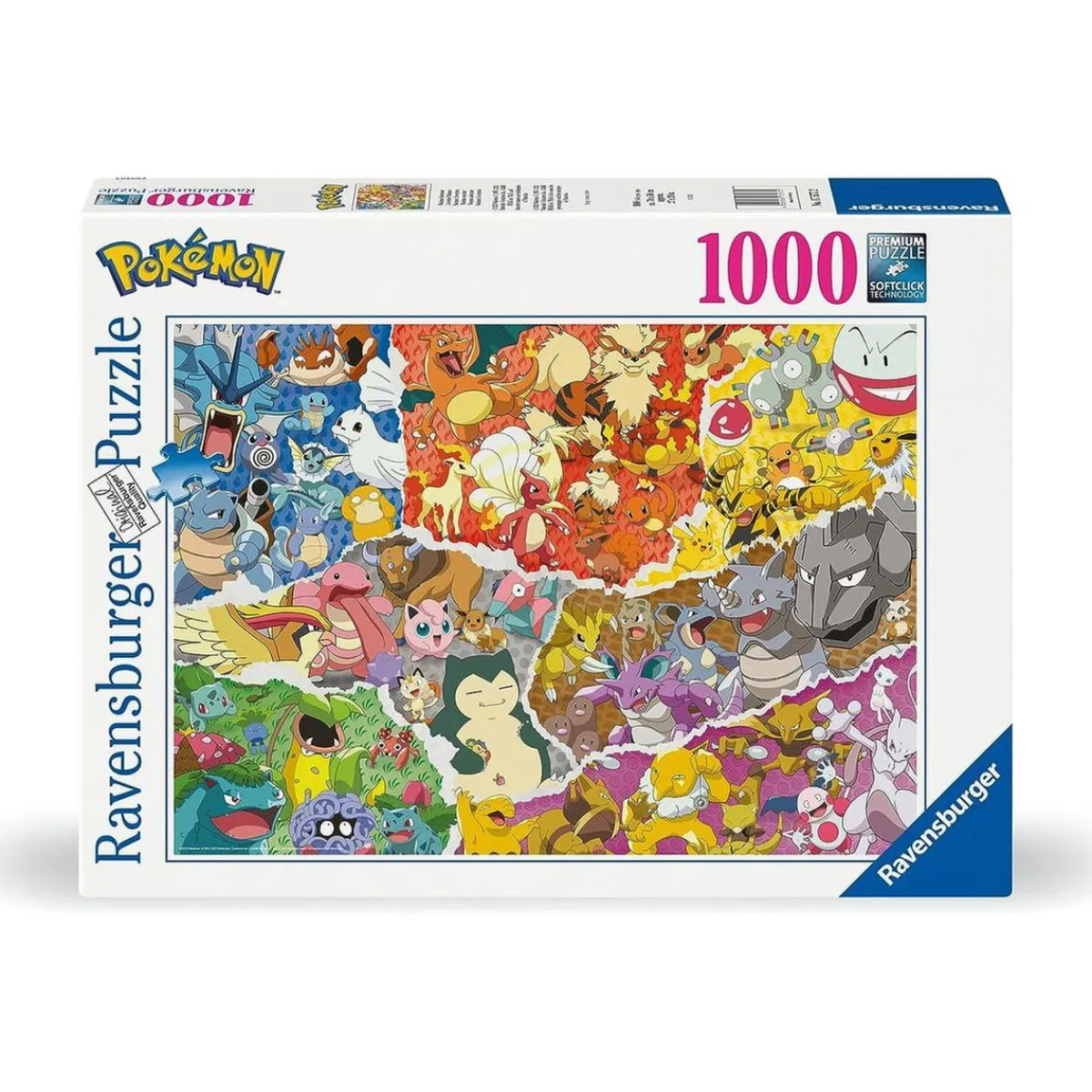 DEVIR Juegos Y Puzzles*Ravensburger - Pokemon - Pokemon, puzzle de 1000 piezas ㅤ