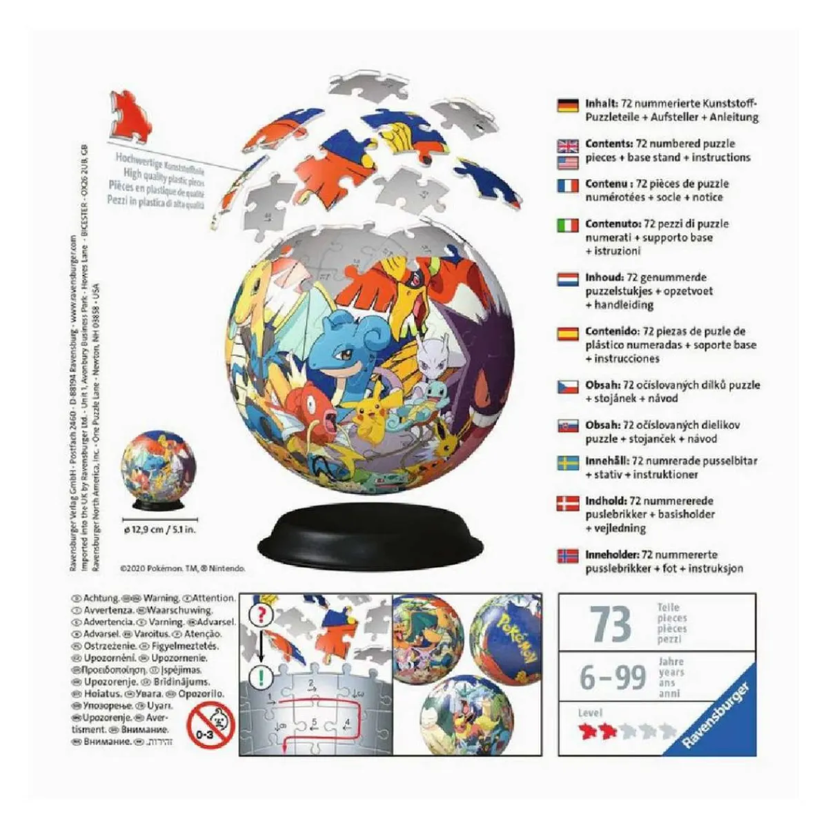 RAVENSBURGER IBÉRICA Juegos Y Puzzles*Ravensburger - Pokemon - Puzzle 3D - Ball
