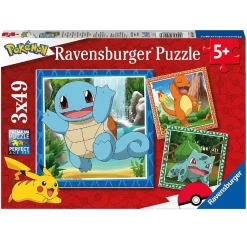 RAVENSBURGER IBÉRICA Juegos Y Puzzles*Ravensburger - Pokémon - Pack 3 puzzles 49 piezas