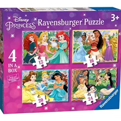 RAVENSBURGER Juegos Y Puzzles*- Princesas Disney - Puzzle 4 in a Box