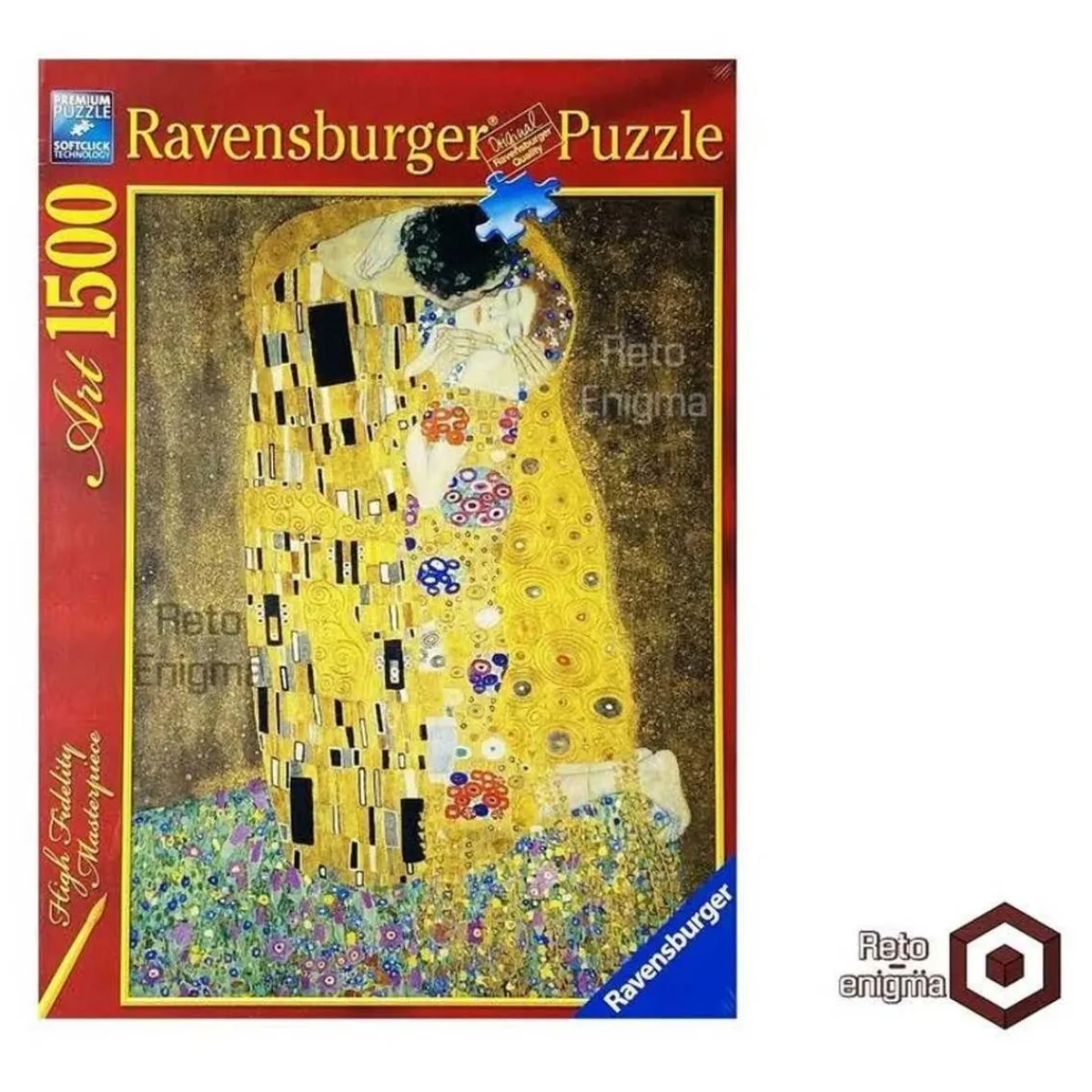 RAVENSBURGER IBÉRICA Juegos Y Puzzles*Ravensburger - Puzzle 1500 piezas: El beso de Klimt, arte y calidad ㅤ