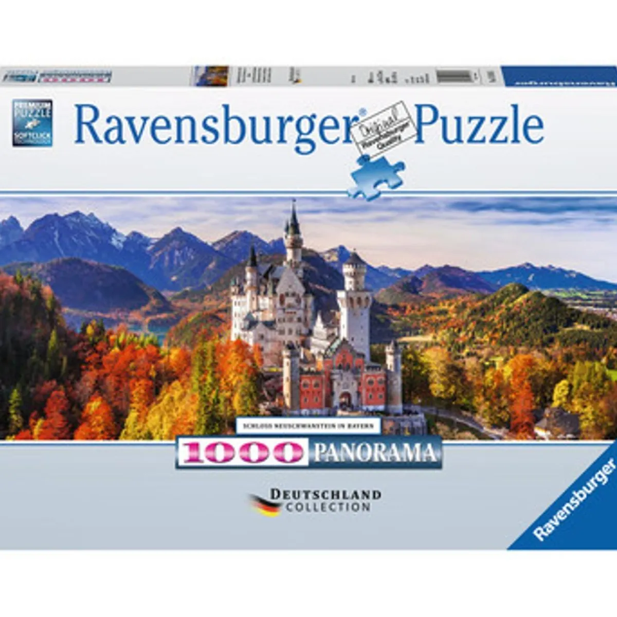 RAVENSBURGER IBÉRICA Juegos Y Puzzles*Ravensburger - Puzzle 1000 piezas, Vista panorámica del Castillo de Neuschwanstein, Calidad premium ㅤ