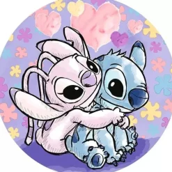 KIDS EUROSWAN S.L. Juegos Y Puzzles*Ravensburger - Puzzle circular Disney Stitch, colección rompecabezas, 500 piezas ㅤ