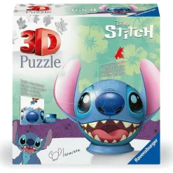 DICKIE TOYS Juegos Y Puzzles*Ravensburger - Puzzle 3D bola con orejas Stitch, 72 piezas ㅤ