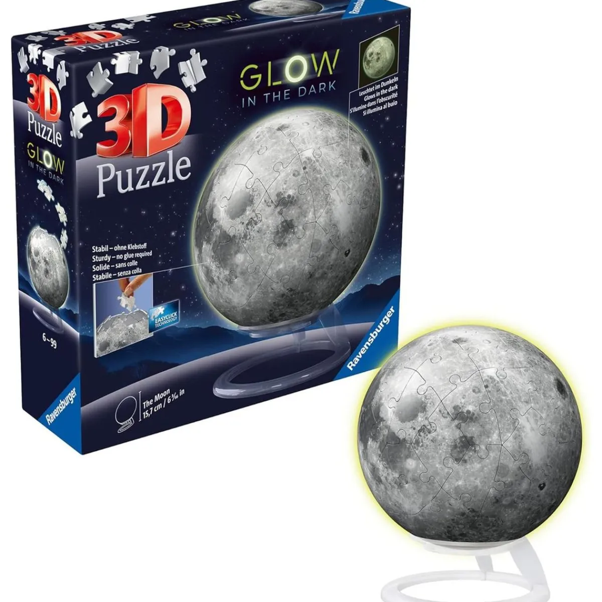 RAVENSBURGER IBÉRICA Juegos Y Puzzles*Ravensburger - Puzzle 3D luna que brilla en la oscuridad