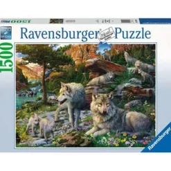 RAVENSBURGER IBÉRICA Juegos Y Puzzles*Ravensburger - Puzzle de lobos en primavera - 1500 piezas ㅤ