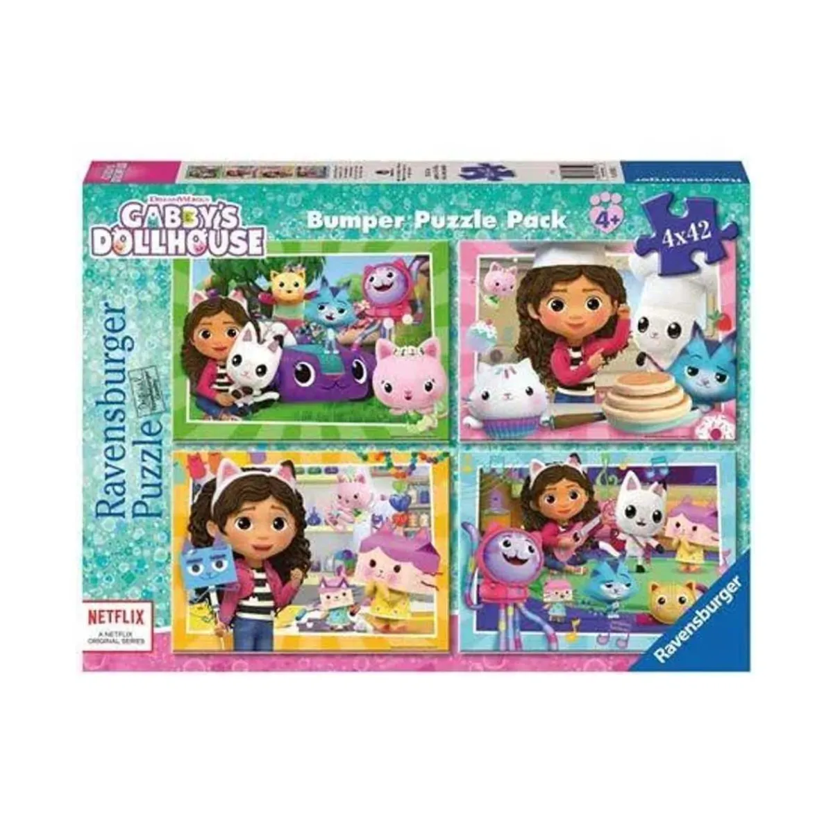 RAVENSBURGER IBÉRICA Juegos Y Puzzles*Ravensburger - Puzzle Gabby's Dollhouse: Colección 4x42 piezas para niños ㅤ