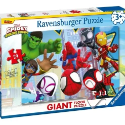 IRON MAN Juegos Y Puzzles*Ravensburger - Puzzle gigante de suelo, colección 24 piezas ㅤ