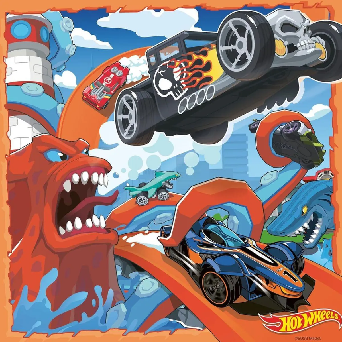 RAVENSBURGER IBÉRICA Juegos Y Puzzles*Ravensburger - Puzzle Hot Wheels, Colección de 3 puzzles de 49 piezas ㅤ