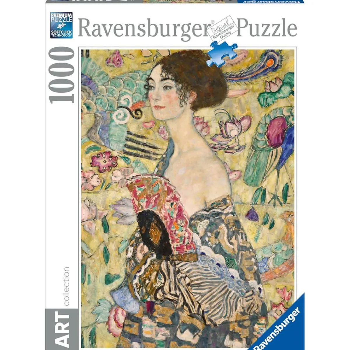 RAVENSBURGER IBÉRICA Juegos Y Puzzles*Ravensburger - Puzzle Klimt: Dama con Abanico, 1000 Piezas ㅤ