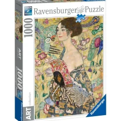 RAVENSBURGER IBÉRICA Juegos Y Puzzles*Ravensburger - Puzzle Klimt: Dama con Abanico, 1000 Piezas ㅤ
