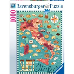 RAVENSBURGER IBÉRICA Juegos Y Puzzles*Ravensburger - Puzzle mapa de Italia dulce 1000 piezas ㅤ