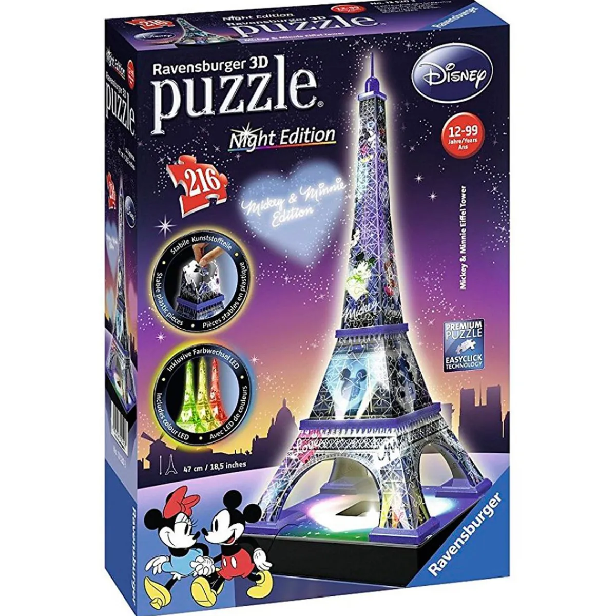 RAVENSBURGER IBÉRICA Juegos Y Puzzles*Ravensburger - Puzzle Torre Eiffel Disney Night Edition