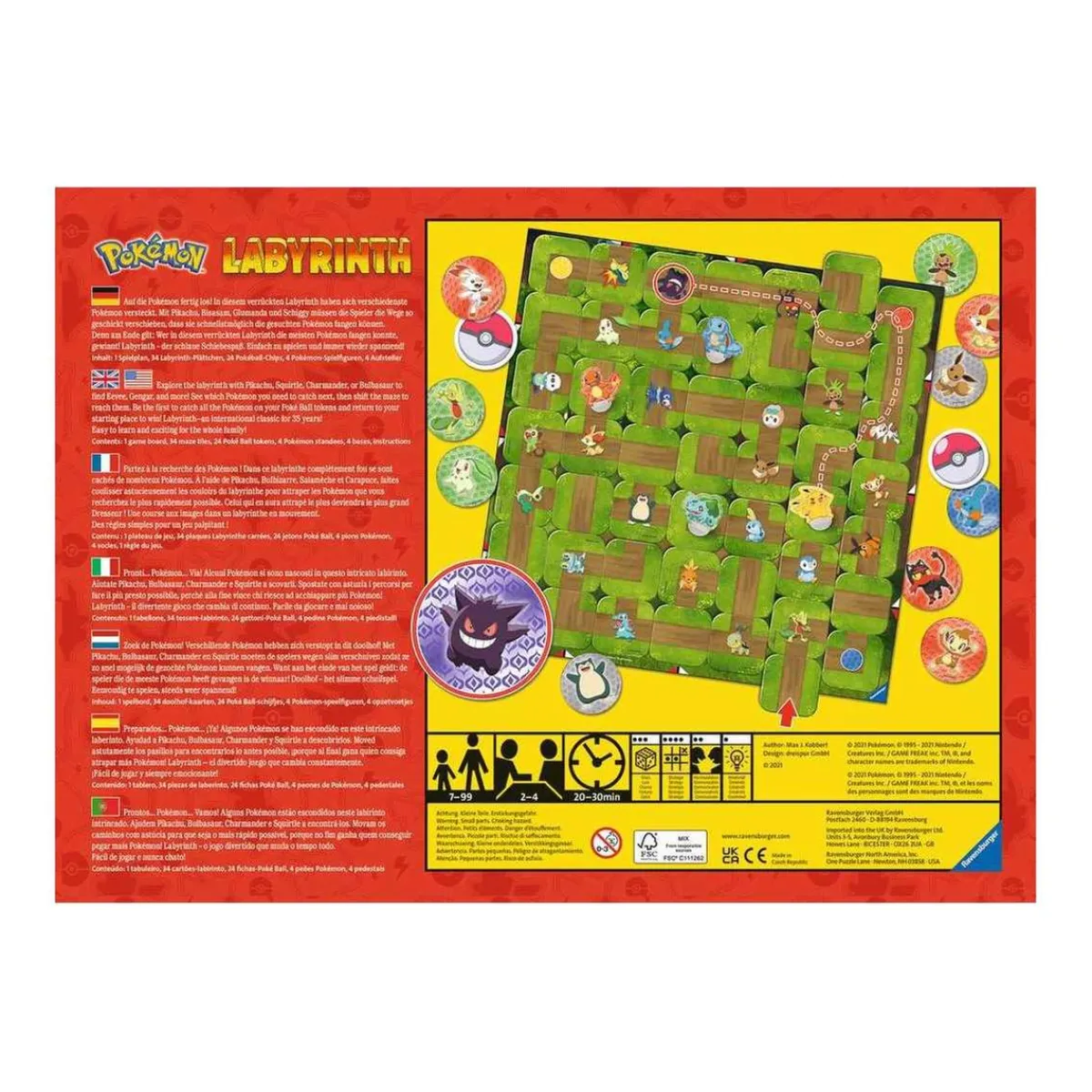 RAVENSBURGER IBÉRICA Friki Zone|Juegos Y Puzzles*Ravensburger-Laberinto Pokémon-Juego de mesa