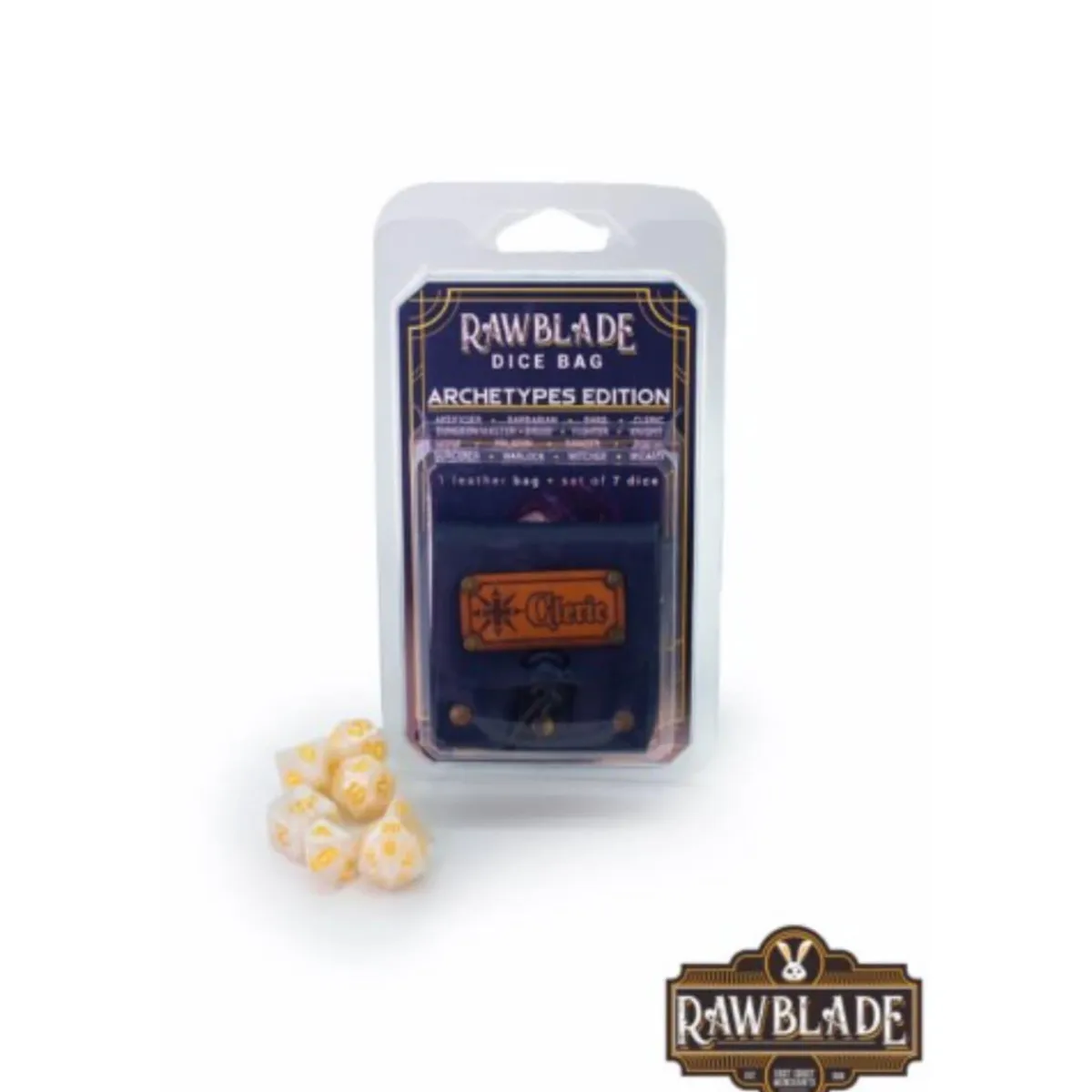 LAST LEVEL Juegos Y Puzzles|Friki Zone*Rawblade - Dados y bolsa de cuero Clérigo
