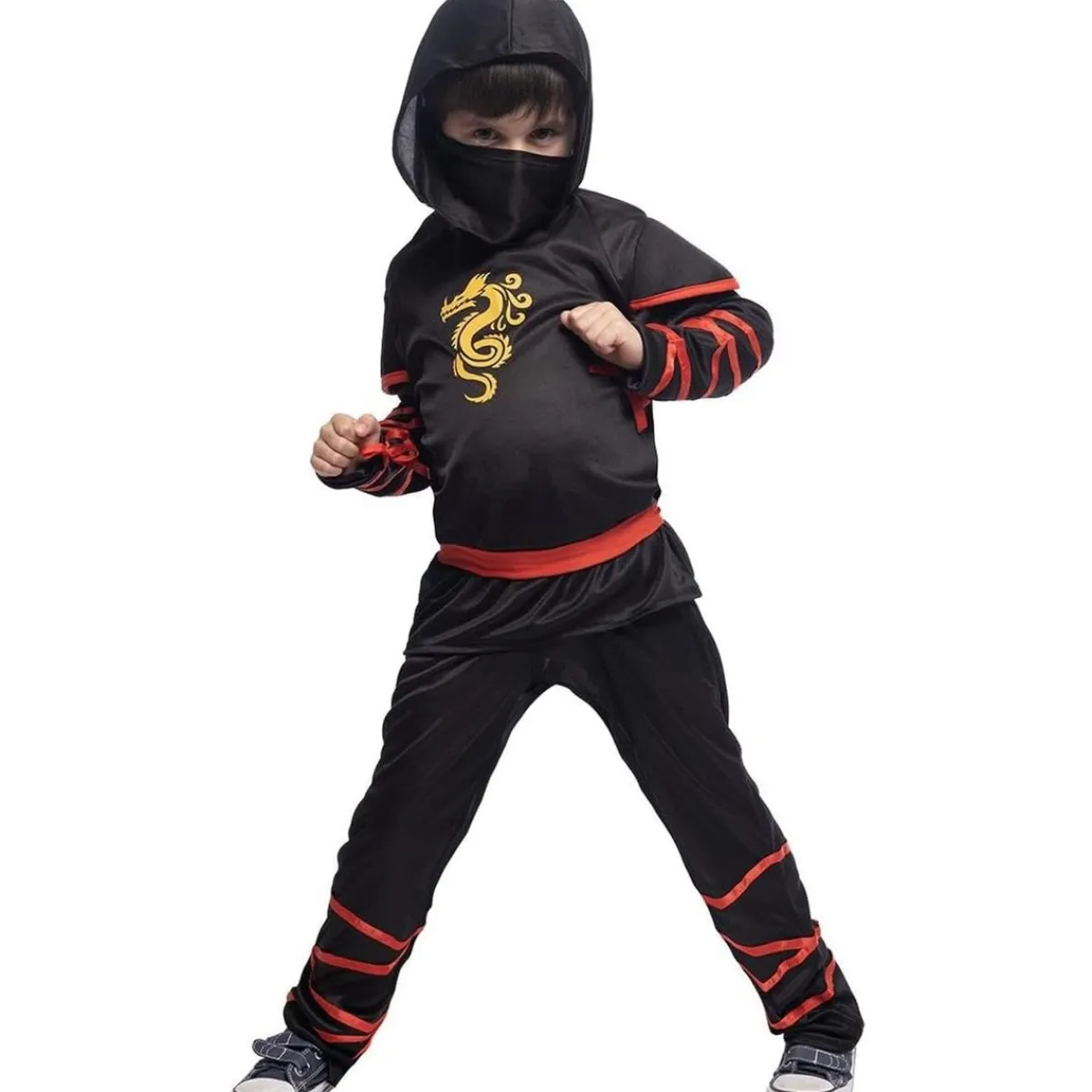 RUBIE'S Disfraces|Halloween*- Disfraz Ninja Glow in Dark 5-7 años (Talla M)ㅤ