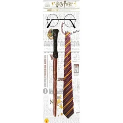 RUBIE'S Disfraces|Halloween*- Harry Potter - Kit de accesorios Harry Potter: gafas, varita y corbata ㅤ