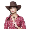 RUBIE'S Disfraces|Halloween*- Sombrero Cowboy marrón Adulto ㅤ