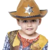 RUBIE'S Disfraces|Halloween*- Sombrero de sheriff con placa frontal para disfraces XS ㅤ