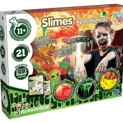 SCIENTIFIC TOYS Steam*Science4you - Kit de Slime Apocalipse con Fluffly, Butter Slime y Arena Movediza de Zombi ㅤ