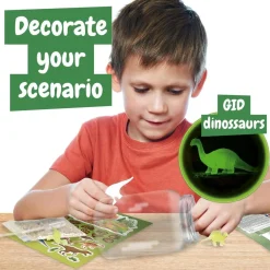 SCIENTIFIC TOYS Steam*Science4you - Kit de terrario con juguetes de dinosaurios y pegatinas jurásicas ㅤ