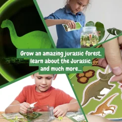 SCIENTIFIC TOYS Steam*Science4you - Kit de terrario con juguetes de dinosaurios y pegatinas jurásicas ㅤ