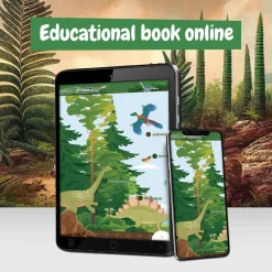 SCIENTIFIC TOYS Steam*Science4you - Kit de terrario con juguetes de dinosaurios y pegatinas jurásicas ㅤ