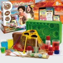 SCIENTIFIC TOYS Steam*Science4you - Volcán Arco Iris: Creación de un volcán luminoso en la oscuridad, incluye juegos de volcán y 12 experimentos educativos ㅤ