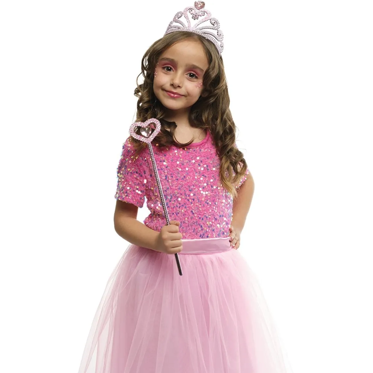 RUBIE'S Disfraces|Halloween*Set Tiara y Varita Princesa Corazón Rosa