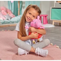SIMBA TOYS Coleccionables Y Mini Mundos*Simba - Peppa Pig - Peluche con sonido Peppa Pig, suave y agradable, 25-33 cm ㅤ