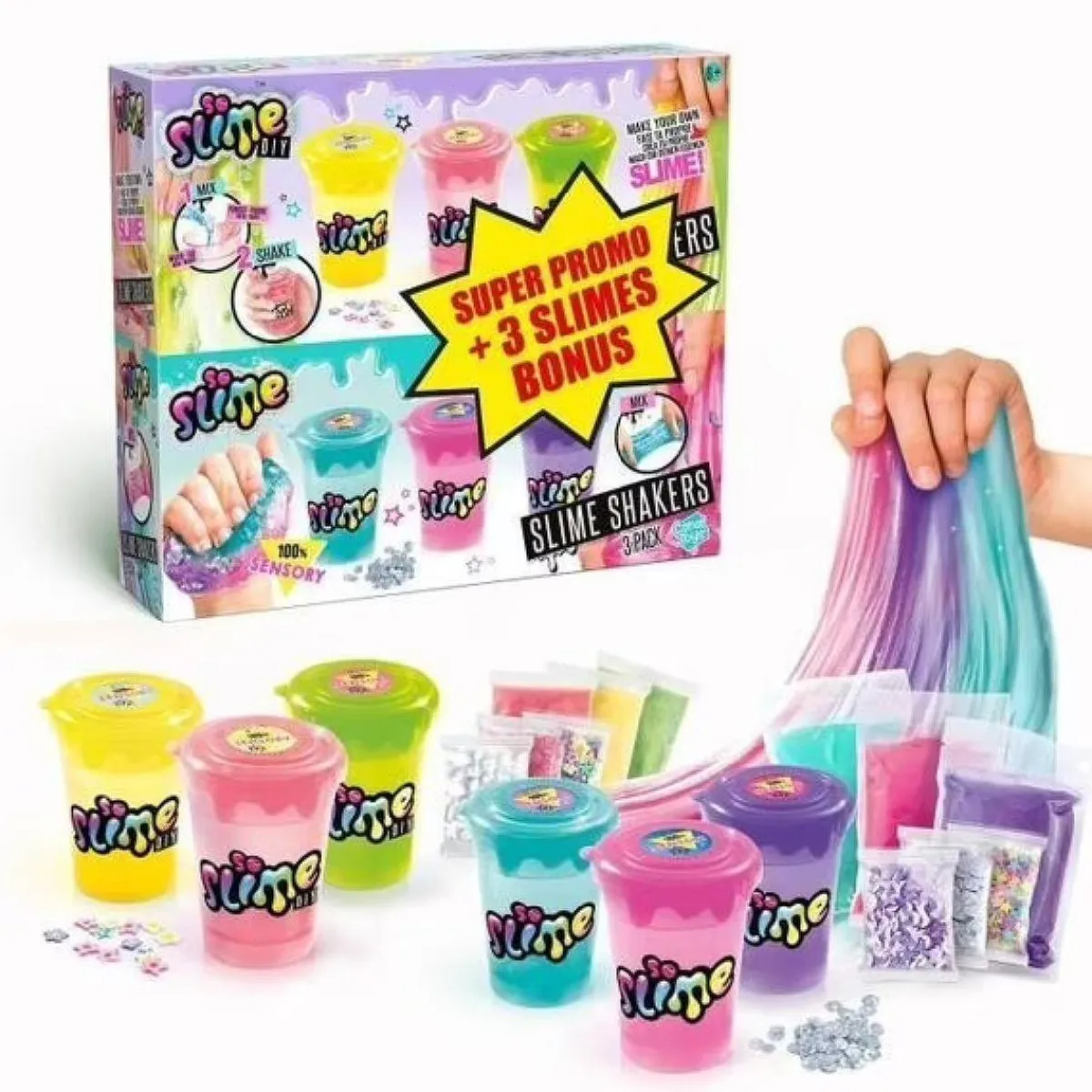 Prenatal Arte Y Manualidades*Slime Shackers 3 botes + 3 de regalo