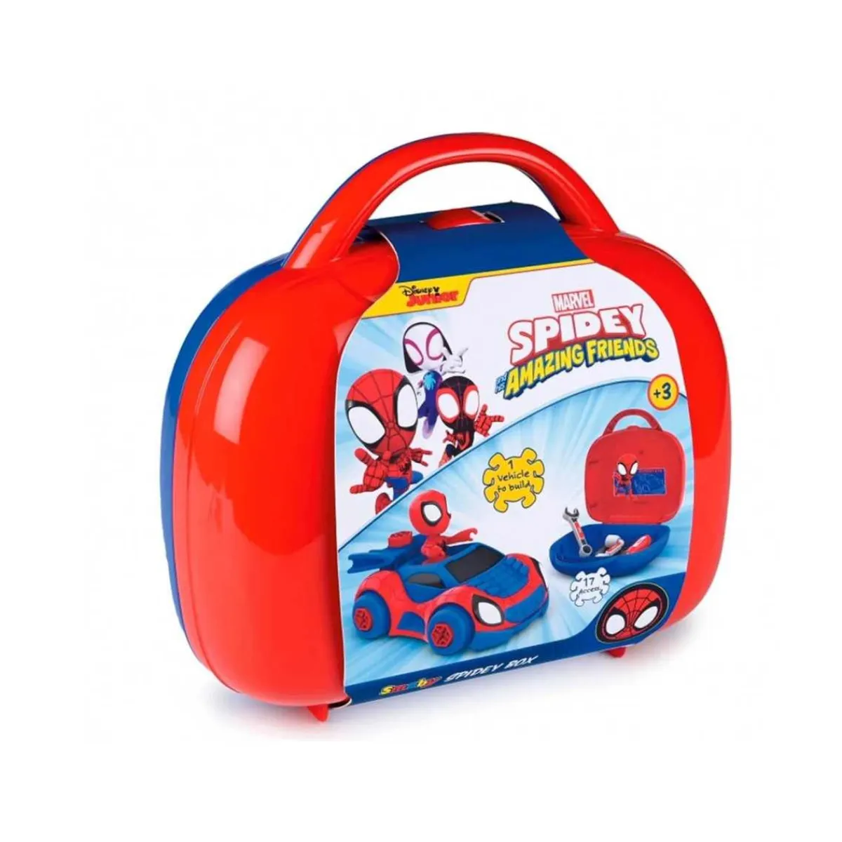 SMOBY Coleccionables Y Mini Mundos*- Maletín de herramientas para construir coche Spidey ㅤ
