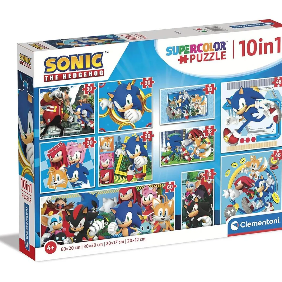 CLEMENTONI Juegos Y Puzzles*Sonic - Puzzles 10 en 1 Supercolor