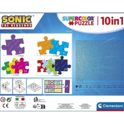 CLEMENTONI Juegos Y Puzzles*Sonic - Puzzles 10 en 1 Supercolor