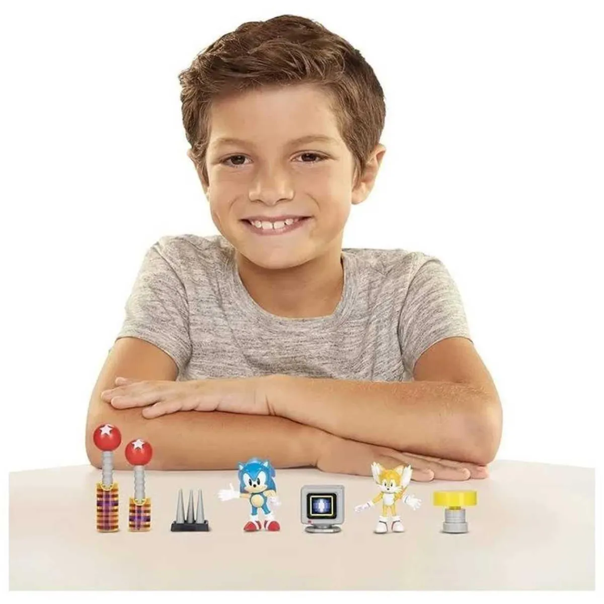 JAKKS Figuras De Acción*Sonic - Set diorama Sonic con figuras y sonido ㅤ