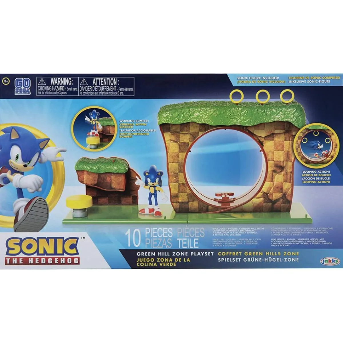 JAKKS Figuras De Acción*Sonic - Zona de juego la colina verde