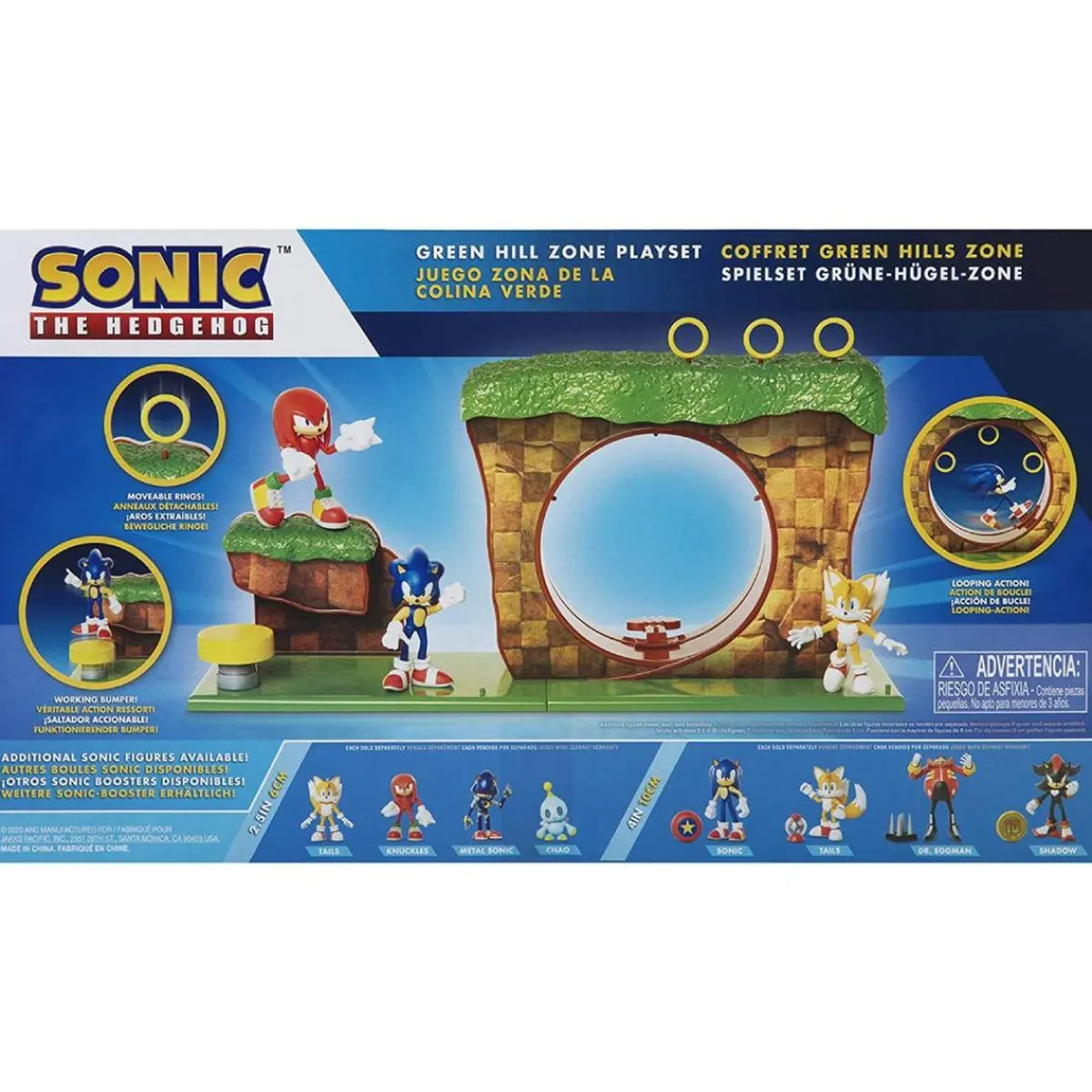 JAKKS Figuras De Acción*Sonic - Zona de juego la colina verde