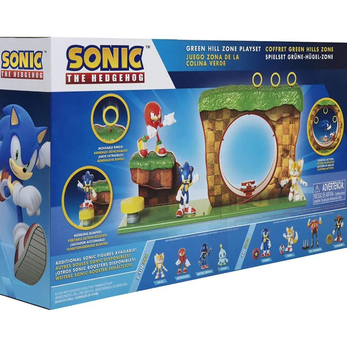 JAKKS Figuras De Acción*Sonic - Zona de juego la colina verde