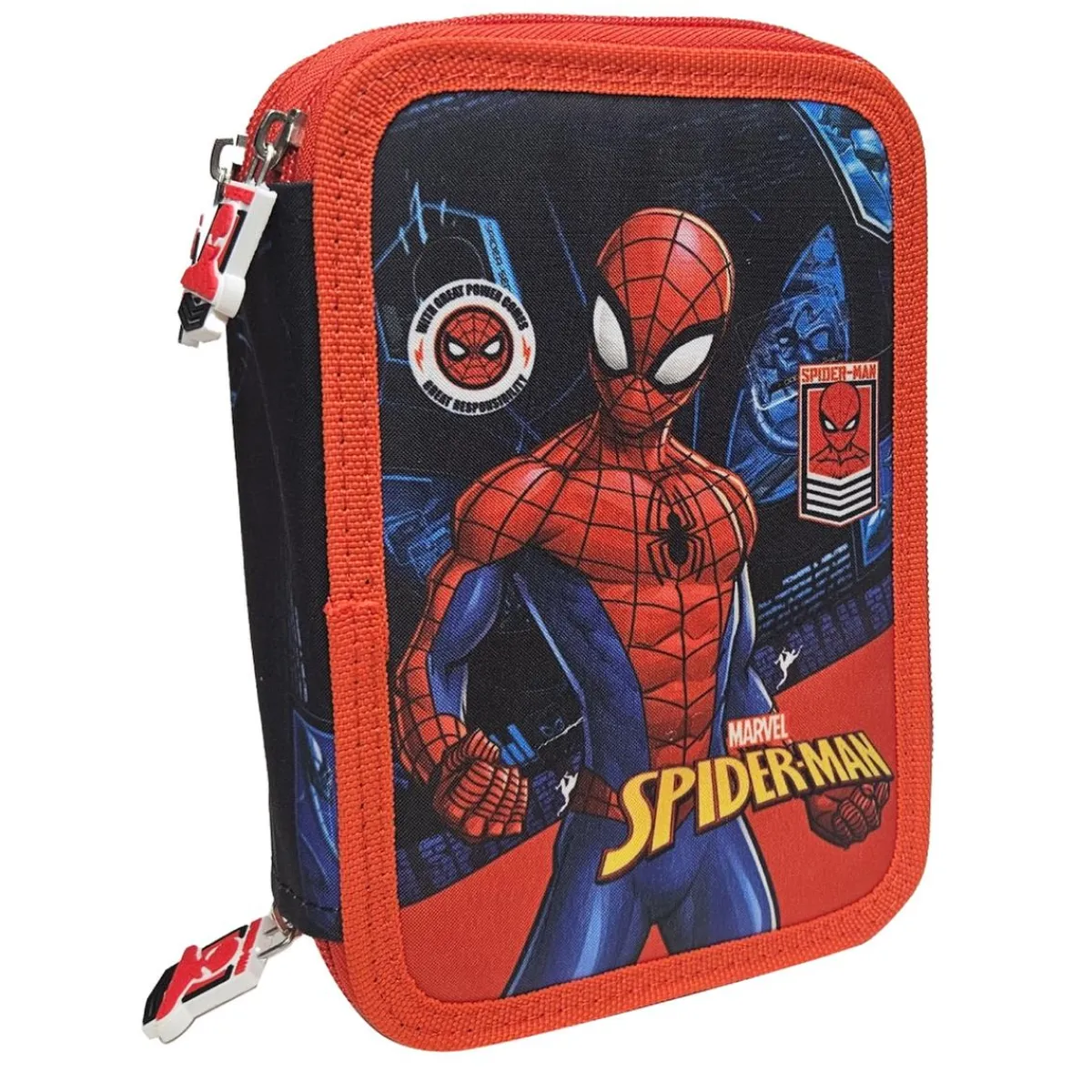SPIDERMAN Material Escolar*Spider-man - Plumier 3 cremalleras City