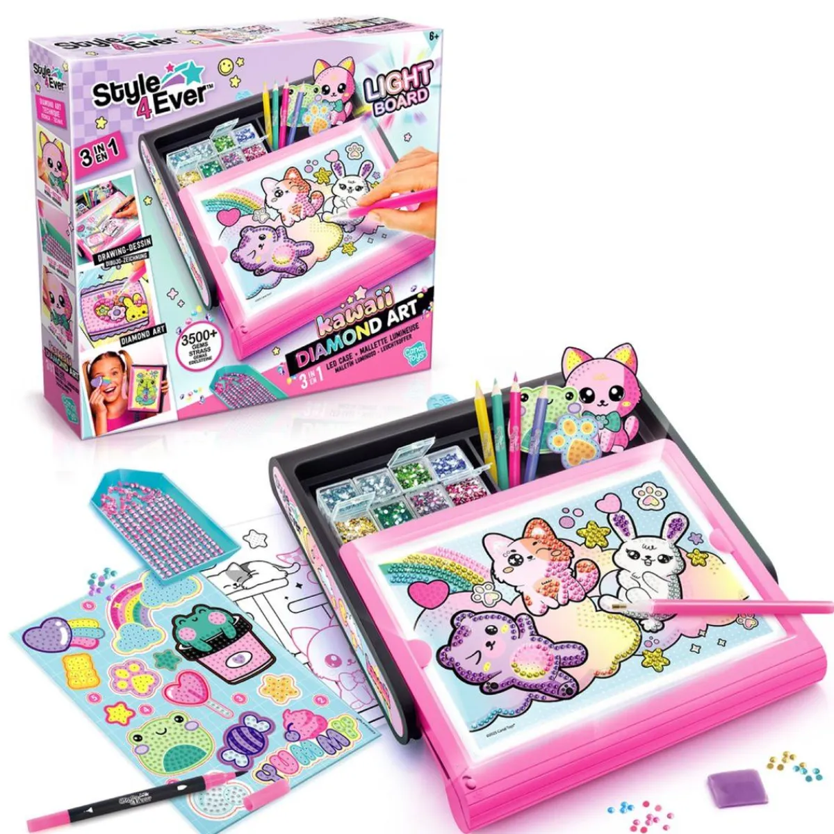 TOYS "R" US Arte Y Manualidades*Style 4 Ever - Maletín Luminoso Diamond Art Kawaii