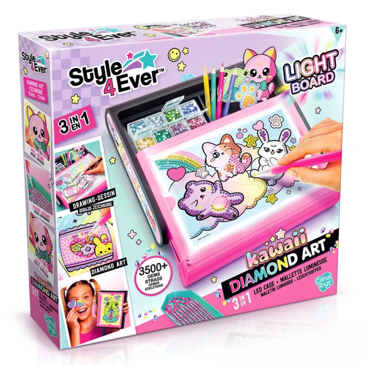TOYS "R" US Arte Y Manualidades*Style 4 Ever - Maletín Luminoso Diamond Art Kawaii