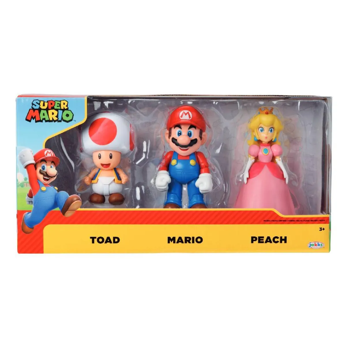 JAKKS Figuras De Acción*Super Mario - Pack 3 figuras de Mario y sus amigos
