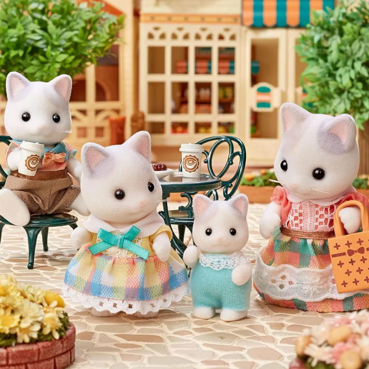 EPOCH PARA IMAGINAR S.L. Coleccionables Y Mini Mundos*Sylvanian Families - Familia Gato Figura ㅤ