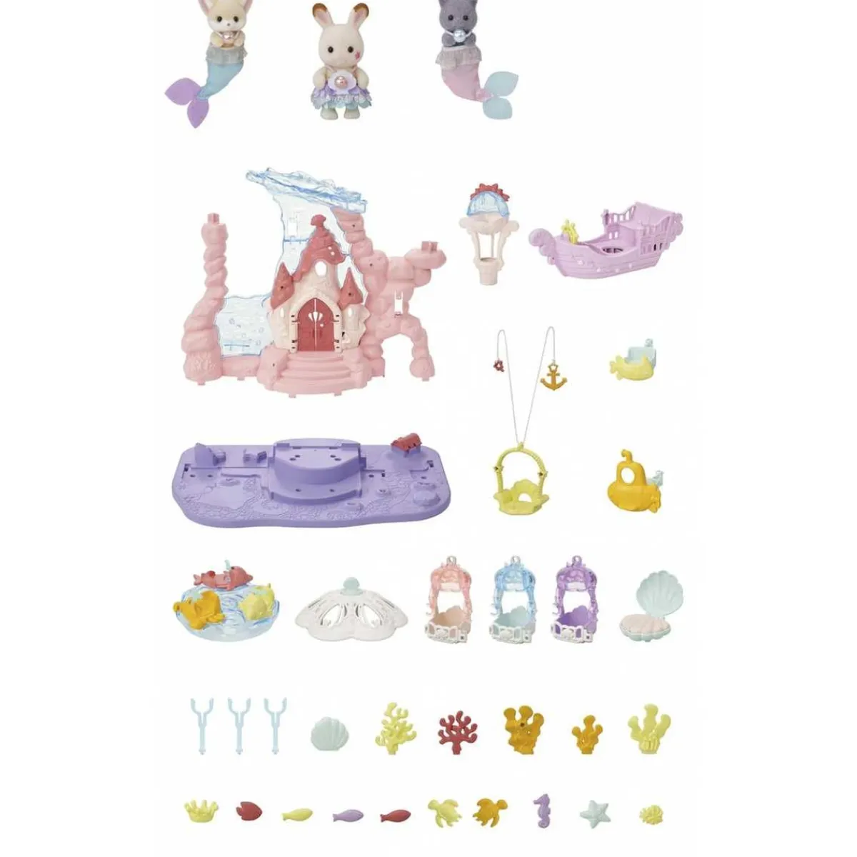 EPOCH PARA IMAGINAR S.L. Coleccionables Y Mini Mundos*Sylvanian Families - Set de juguetes Castillo de Sirenas y Familias