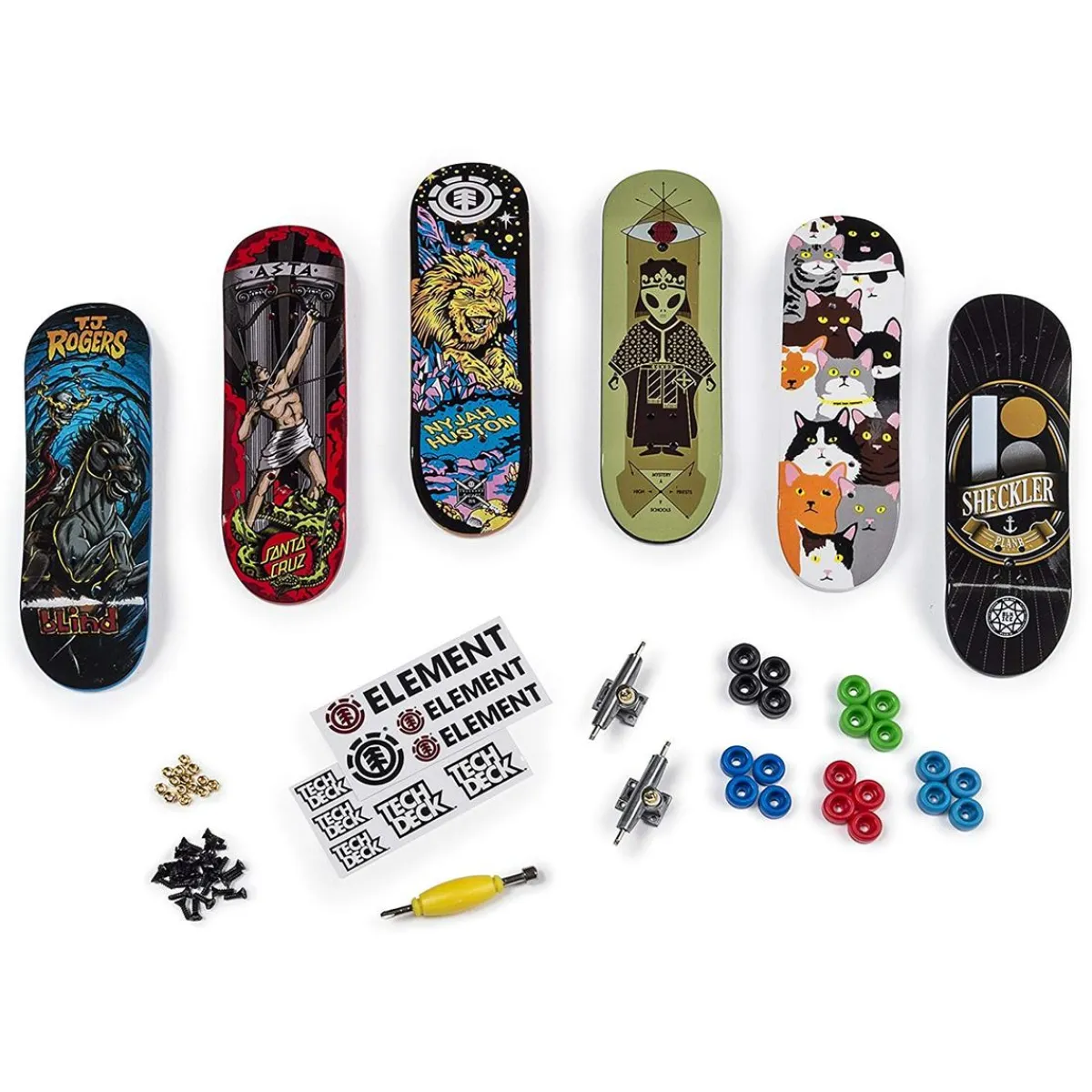 CONCENTRA Vehículos Y Circuitos*Tech Deck - Bonus Pack 6 Skates (varios modelos)